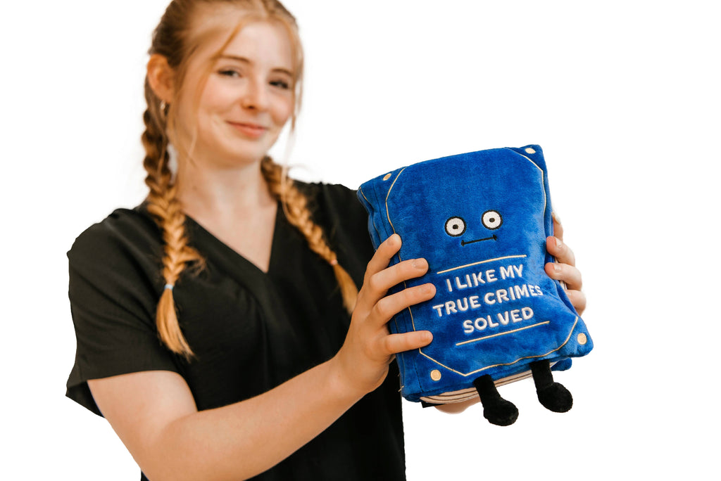 Plush Book  True Crime Solved  Soft Cuddly Toy Funny Cute