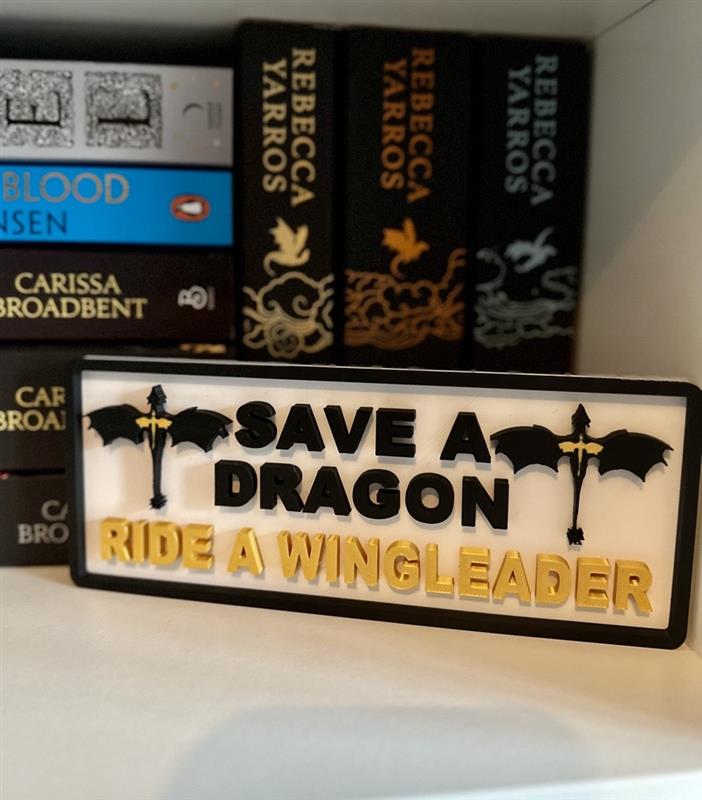 Save a Dragon, Ride a Wingleader - Plaque