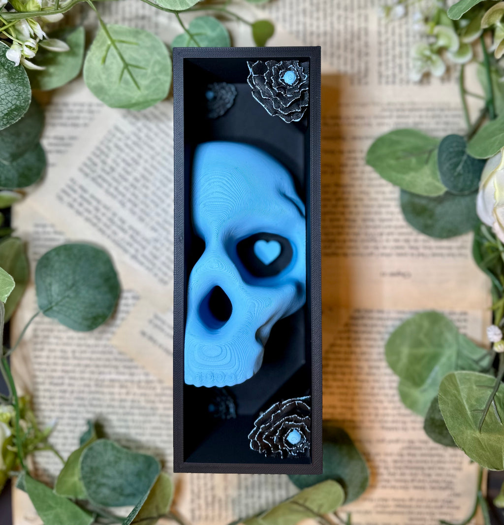 Blue Skull Mask Book Nook