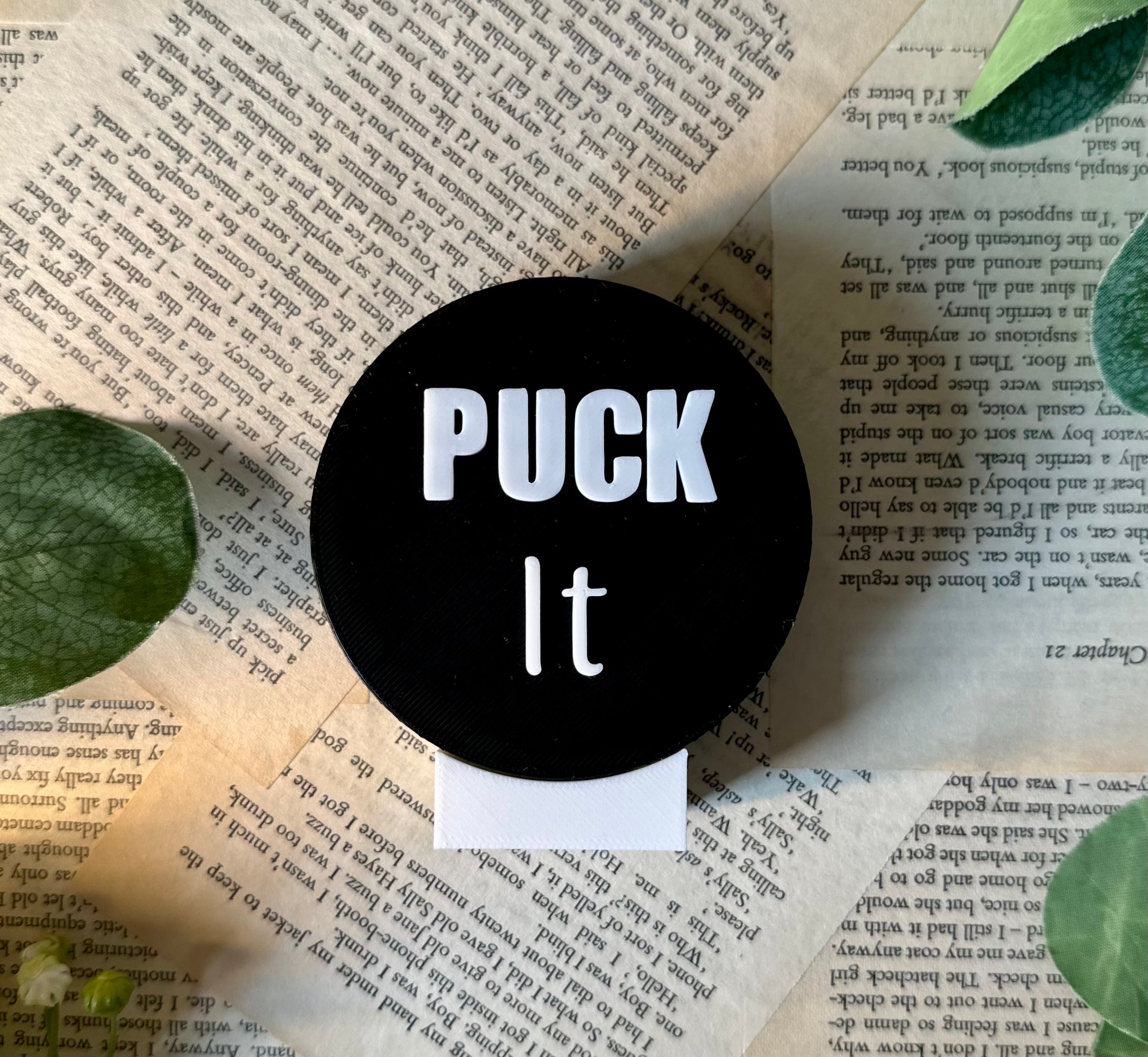 PUCK Collection - Bookish Hockey Ornament
