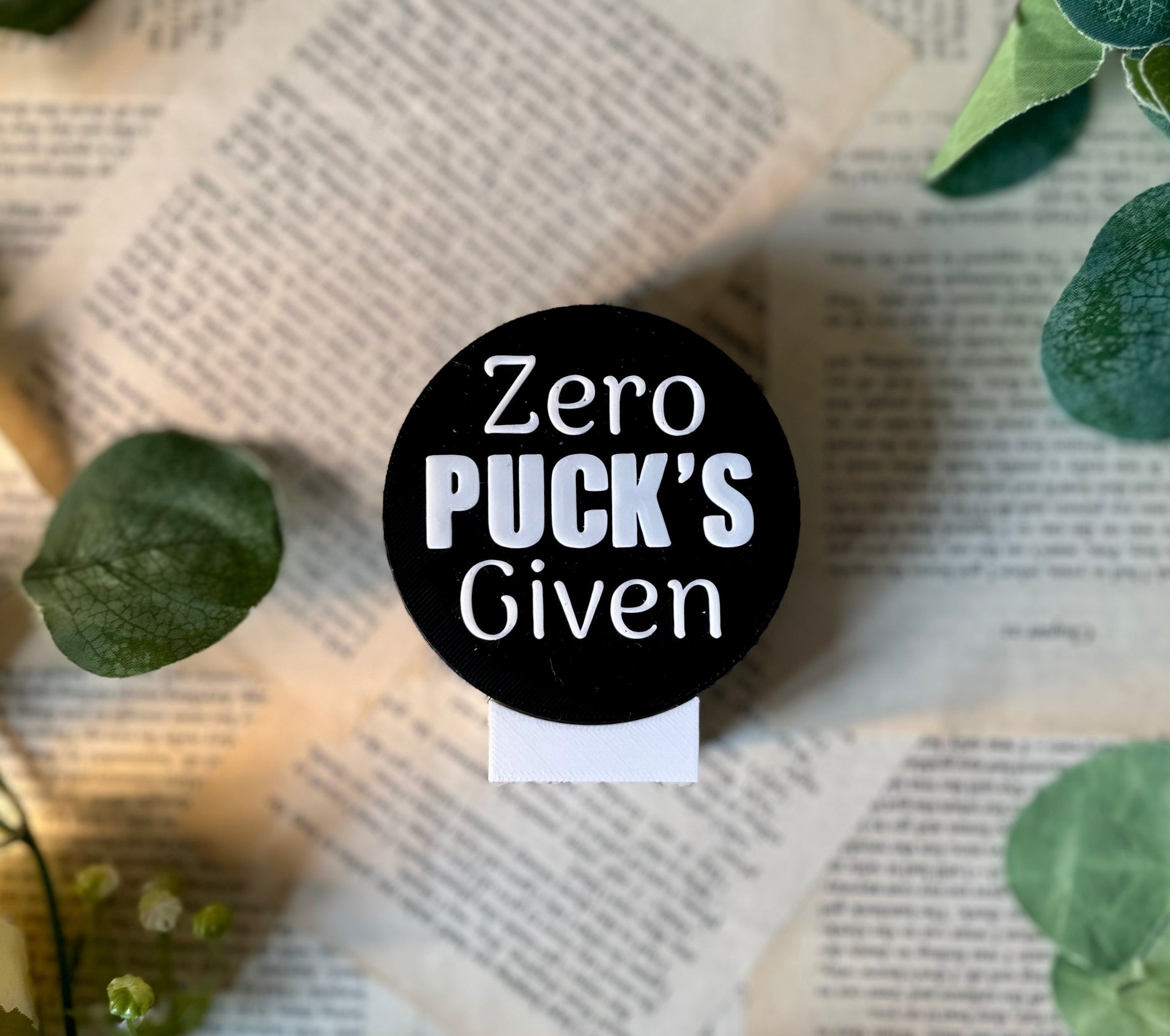 PUCK Collection - Bookish Hockey Ornament