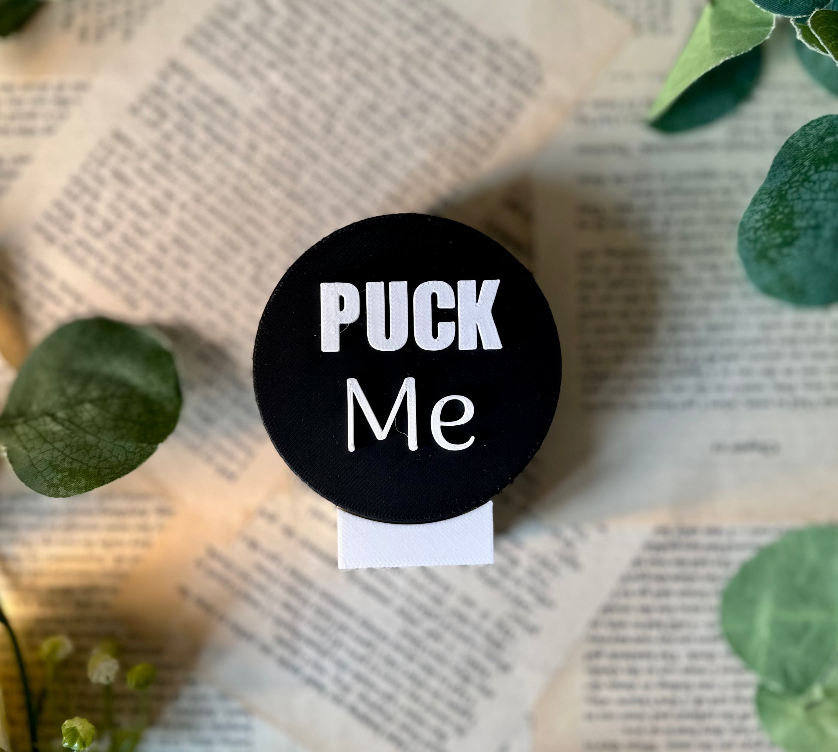 PUCK Collection - Bookish Hockey Ornament