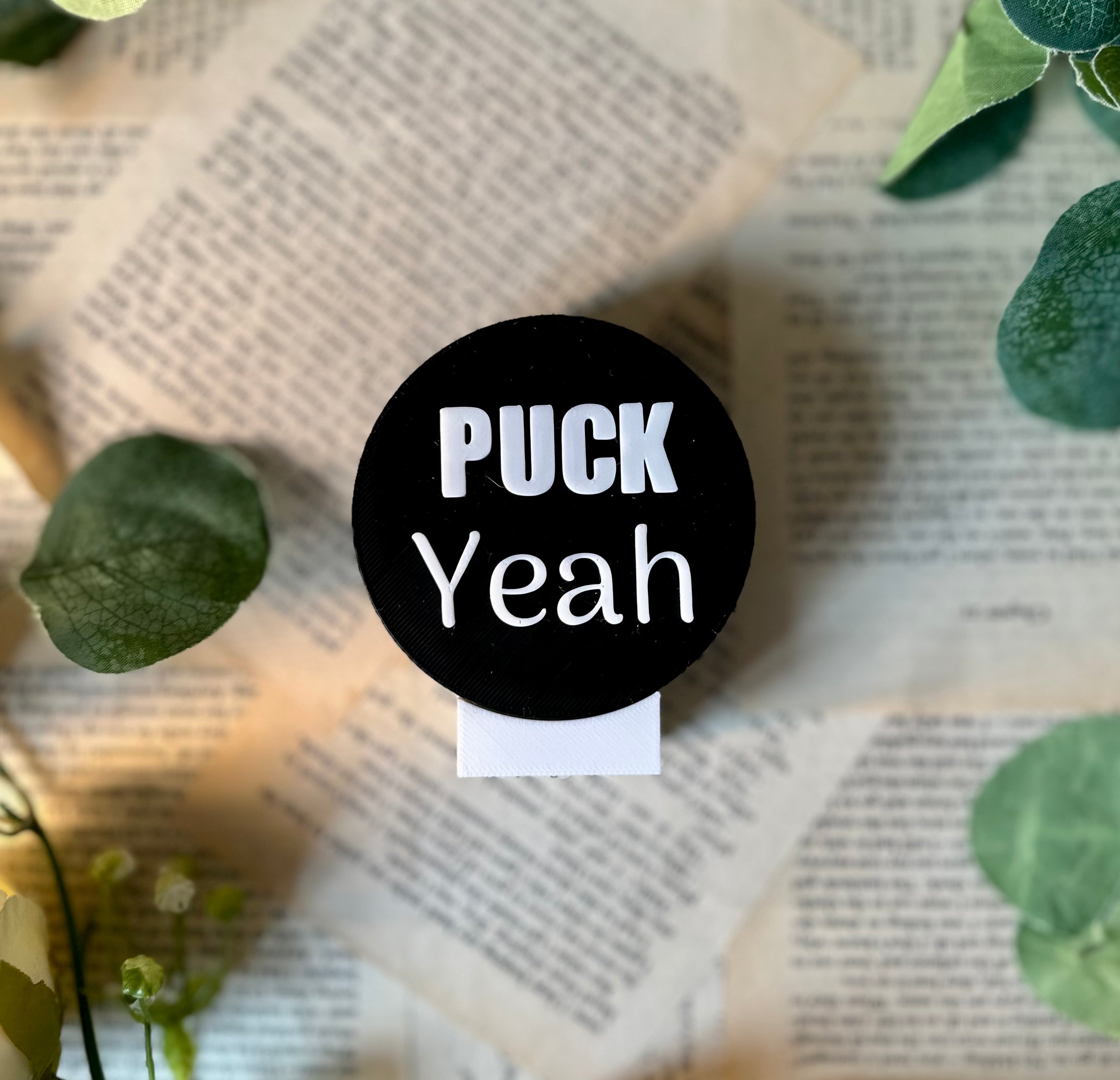 PUCK Collection - Bookish Hockey Ornament