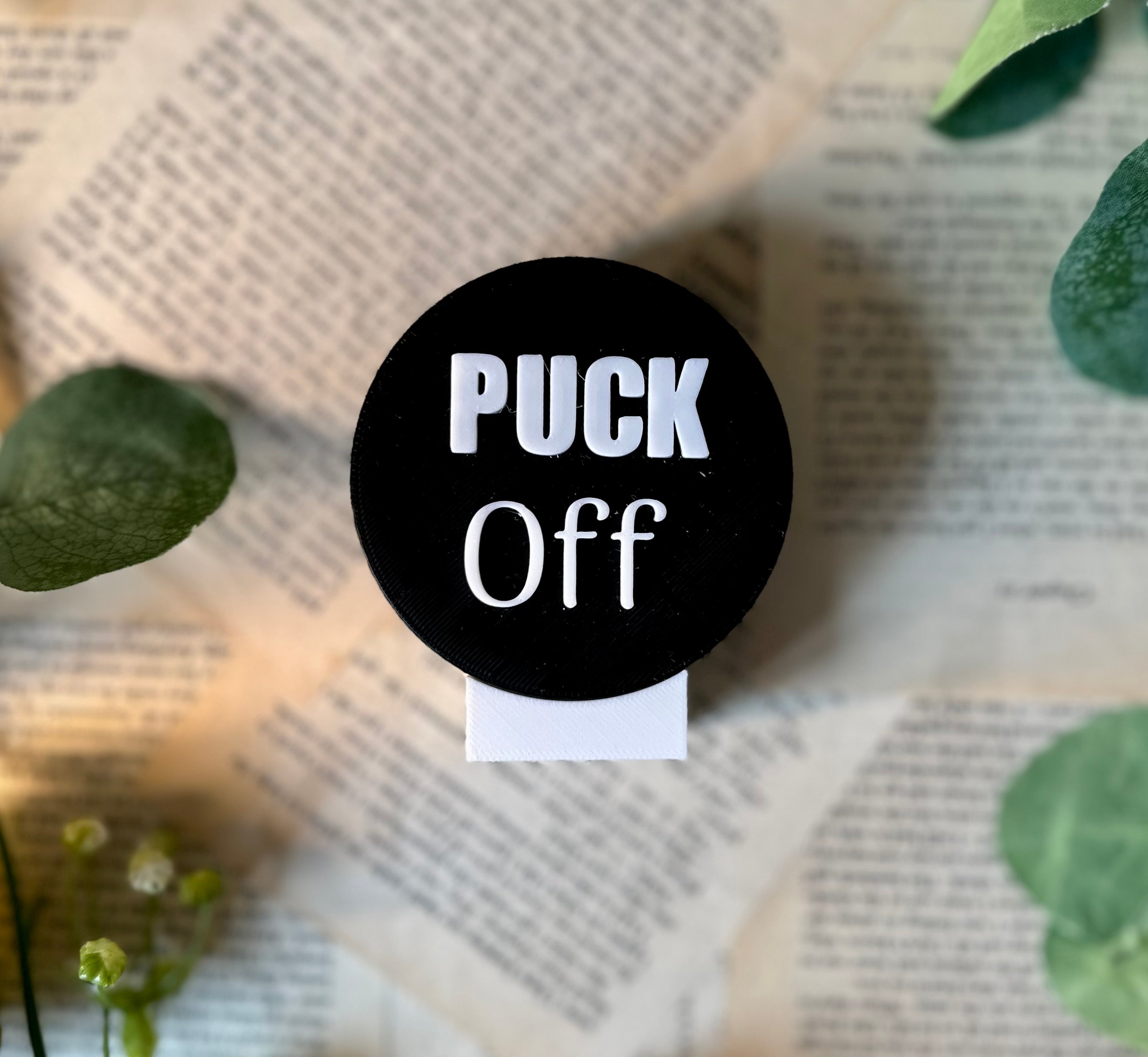 PUCK Collection - Bookish Hockey Ornament